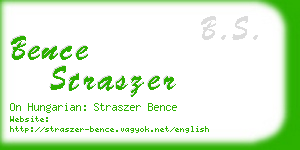 bence straszer business card